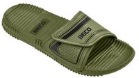 BECO claquettes - unisexe - velcro - vert olive/noir - taille 45