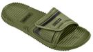 BECO claquettes - unisexe - velcro - vert olive/noir - taille 45