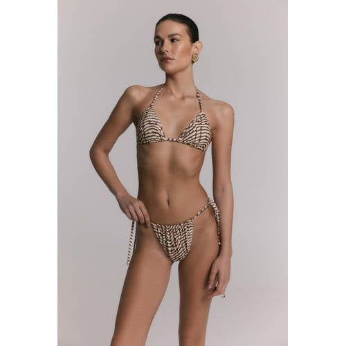 Refined Department brazilian strik bikinibroekje met dierenprint - bruin