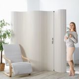Homestyle4u Kamerscherm - 250x195 cm - Wit - Bamboe