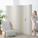 Homestyle4u Paravent - 250x195 cm - Blanc - Bambou