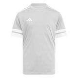 adidas uniseks-kind Squadra25 Jersey Short Sleeve Kids Shirt, team light grey/white, 5-6 Years