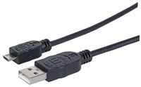 Manhattan Hi-Speed USB Device Cable 0.5m USB A Micro-USB B Zwart