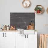 CREARREDA Keukenachterwand van aluminium, 84 x 60 cm, eenvoudig aan te brengen, Made in Italy, bescherming voor fornuis en muur, wasbaar en eenvoudig te monteren, metalen spatbescherming voor