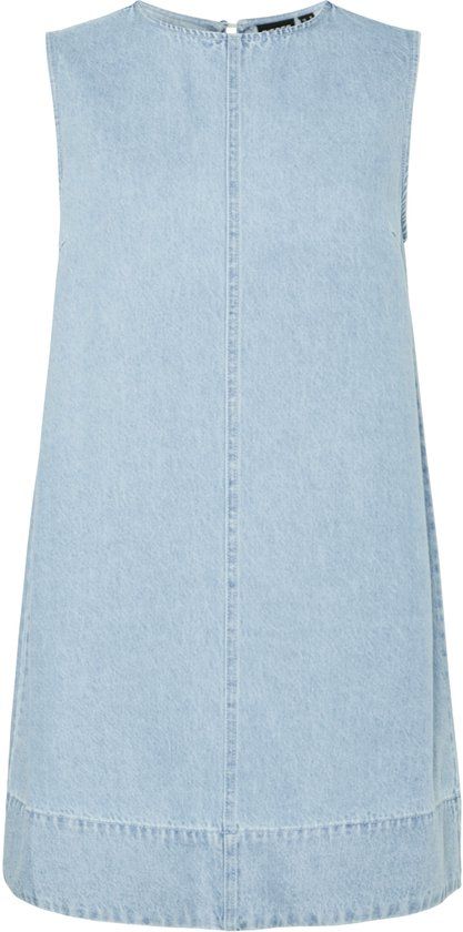 PIECES PCFLORA SL MINI DENIM DRESS NOOS - Light Blue Denim - Size M