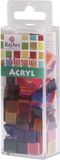Rayher hobby materialen Rayher Hobby Transparante Mozaiek Steentjes Mix Kleuren - 205 stuks - 1 x 1 cm