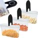 Set 3x 1,3 L Boîte de conservation Cuisine Récipient en plastique Avec couvercle, Pots de conservation pour le stockage des aliments, Boîte de conservation Organisateurs de cuisine, Ensembles de boîtes de conservation
