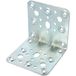 Amig - Geperforeerde metalen beugel - 90 x 90 x 2,2 mm - Bevestiging van houten constructies - Voor het verankeren van balken, daken en dwarsbalken - Verzinkt staal