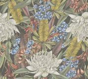 Living Walls Kleurrijke Bloemen Behang | Floraal - Zwart Groen Blauw Rood - Vliesbehang - 10.05m x 0.53m