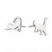 Boucles d'oreilles chat argentées - Boucles d'oreilles femme - Argent 925 - Argenté