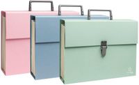 Exacompta 4x Sorteerkoffer met handgreep gerecycled AutentiK 18 vakken - Geassorteerd - 56339E