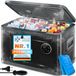 Kesser glacière 2-en-1 double zone réfrigérateur et congélateur, congélateur électrique contrôle tactile LED 12/24 V 230V, glacière réfrigération jusqu'à -20 °C pour voiture, camion, camping - 49 litres, noir / anthracite