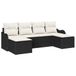 vidaXL Tuinbank - Set - 6 - st - Zwart - poly - rattan