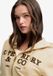 Superdry Athletic Essentials Hoodie met rits relaxed pasvorm - Dames - Hoodies - Maat 14 - Baumwolle - Braziliaans zandbeige