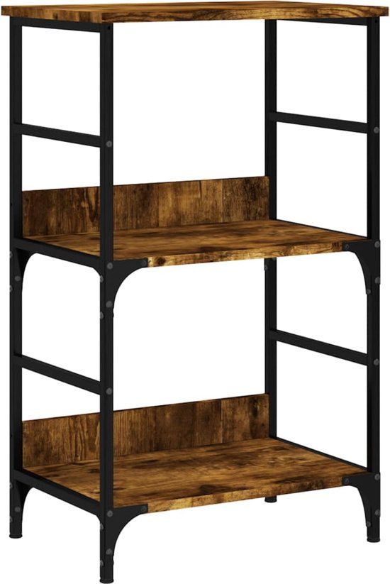 vidaXL Boekenrek 50x33x82 cm bewerkt hout gerookt eikenkleurig