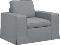 vidaXL Bank Lichtgrijs 103 x 80 x 82 cm Stof