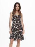 ONLY - ONLNOVA LIFE VIS S/L SARA DRESS AOP - Dames - Mini jurken - Zwart - Print - Maat S