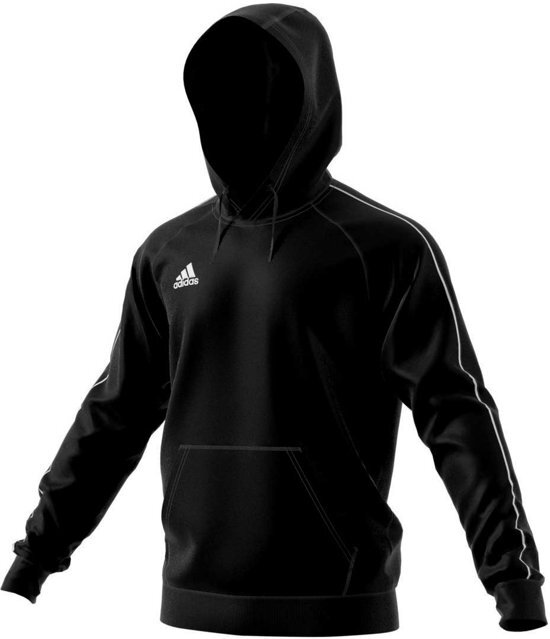 Adidas Core 18 Hooded Sporttrui casual - Maat 140 - Unisex - zwart