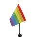 AZ FLAG Tafelvlag Regenboog 15x10 cm Polyester 100D Plastic Voet