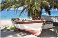 Merkloos / Sans marque Poster - Oude Vissersboot - 90x60 cm - Matte Look