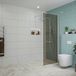 FortiFura Galeria inloopdouche - 80x200cm - rookglas - wandarm - mat wit