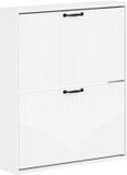vidaXL Wandgemonteerde Schoenenkast HOORN 71 x 17 x 86 cm Bewerkt hout