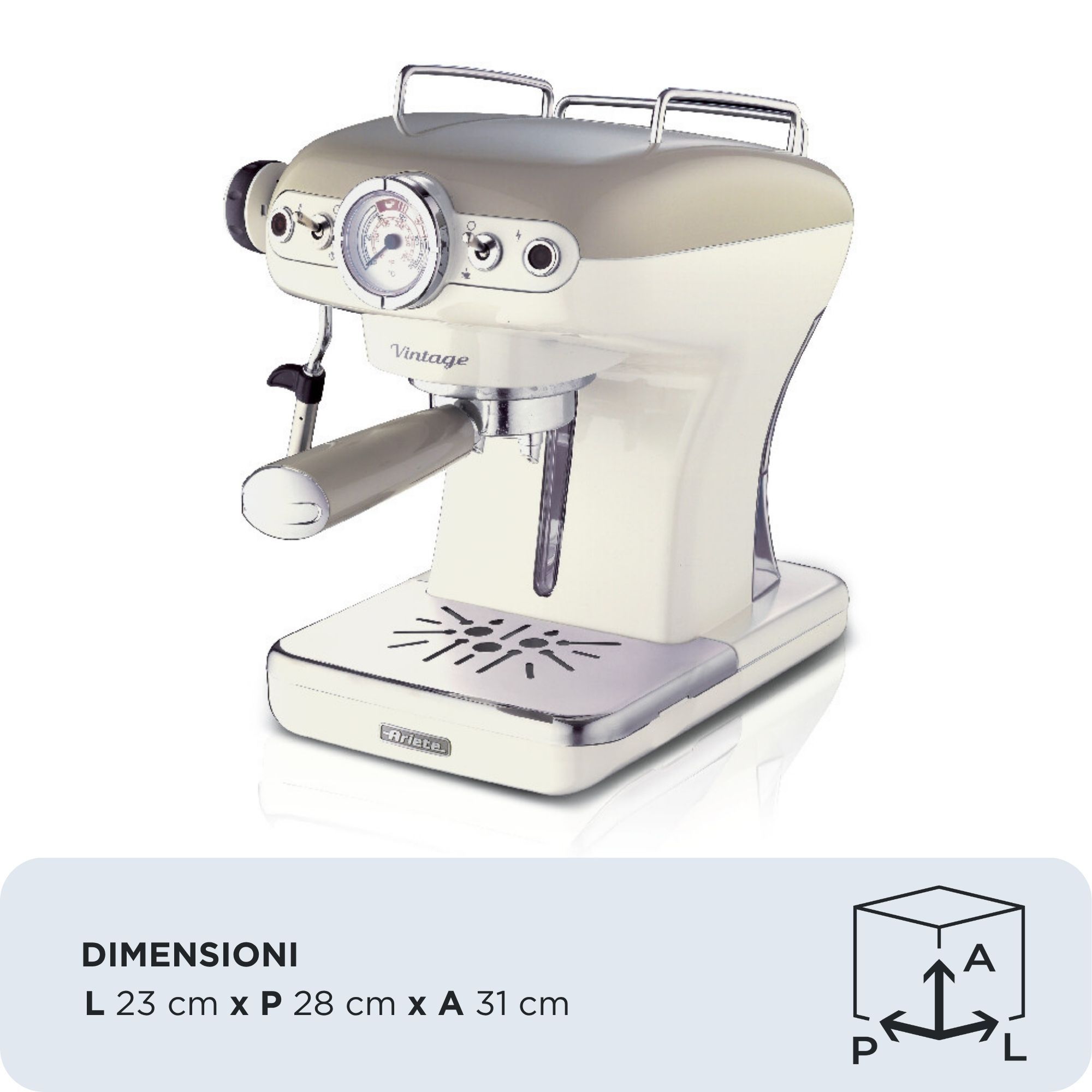 Ariete 1389/13 - Espresso Machine - 0.9L - Beige