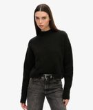 Superdry Vintage Essential Mock Neck Trui Dames Zwart Maat M