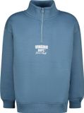 Vingino Basic-half Zip Sweater Jongens - Blauw - Maat 164