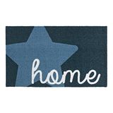 Zala Living Deurmat, schoonloopmat, decoratiemat, polyamide 50 x 70 x 0,7 cm blauw