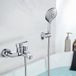 Unyqoos® Robinet de bain chic avec douchette multifonction et construction en laiton