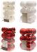 Kaemingk B.V. Kerstversiering boules de Noël en plastique mélange de couleurs rouge/blanc nacré 4 et 6 cm lot de 80 pièces