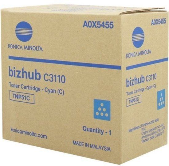 Konica Minolta TNP-51C Cyan Toner Cartridge