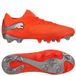 PUMA Future 9 Fusion Low Cut FG/AG Unleashed - Rouge éclatant/Blanc/Noir/Argenté - Herbe naturelle (FG), pointure 40