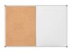 Combiboard 6445484 Taupe standaard whiteboard met magnetisch prikbord en aluminium frame, 60 x 45 cm