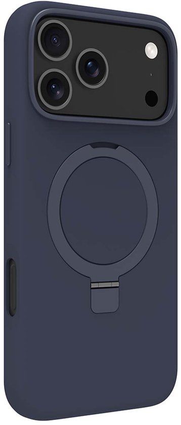 dbramante1928, Hoesje geschikt voor iPhone 17 Pro Max - Roskilde Kickstand MagSafe met Ring Standaard, Marineblauw