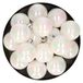 Decoris petites boules de Noël - 16x pc - blanc nacre - 4 cm - plastique - décoration de Noël