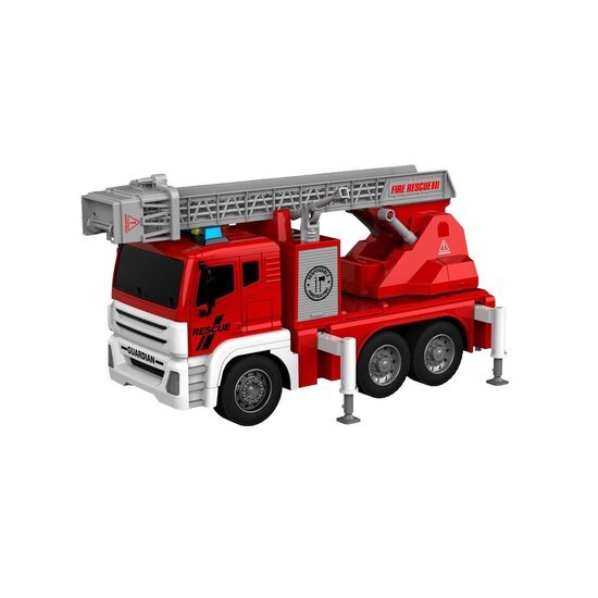 Jollity Works JollyVrooom - Brandweerwagen met licht en geluid - 1:14