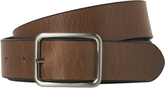 JACK&JONES JACWINSTON LEATHER BELT - Heren - Riemen - Zwart - Leer
