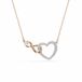 Swarovski Swarovski Infinity ketting, Oneindigheidssymbool en hart, Wit, Gemengde metaalafwerking