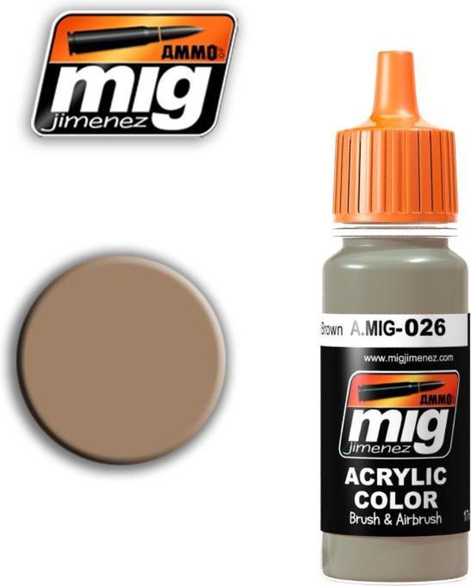 mig MIG-0026 Zandbruine Acrylverf (17 Ml), Multicolor