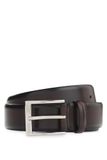 BOSS Leren Riem Elloy Sz35 Leather Belt W85 Dark Brown Donkerbruin