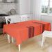Bonamaison Tafelkleed, Anti-Mold, Sneldrogend, Waterdicht, 100% Polyester Tafellaken, Oranje Bordeaux, 140 x 160 Cm - Ontworpen en Vervaardigd in Turkije