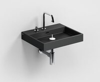 Clou Wash Me wastafel - 50x42cm - Zwart mat keramiek