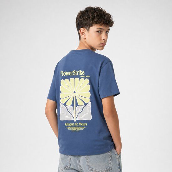 Cars Jeans T-shirt Pluyo jr. Jongens Navy Katoen Ronde hals Korte mouw Maat 152