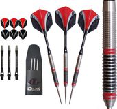 ABC Darts Professionele Dartpijlen Red Jacks Frontgrip 25 gram Zilver