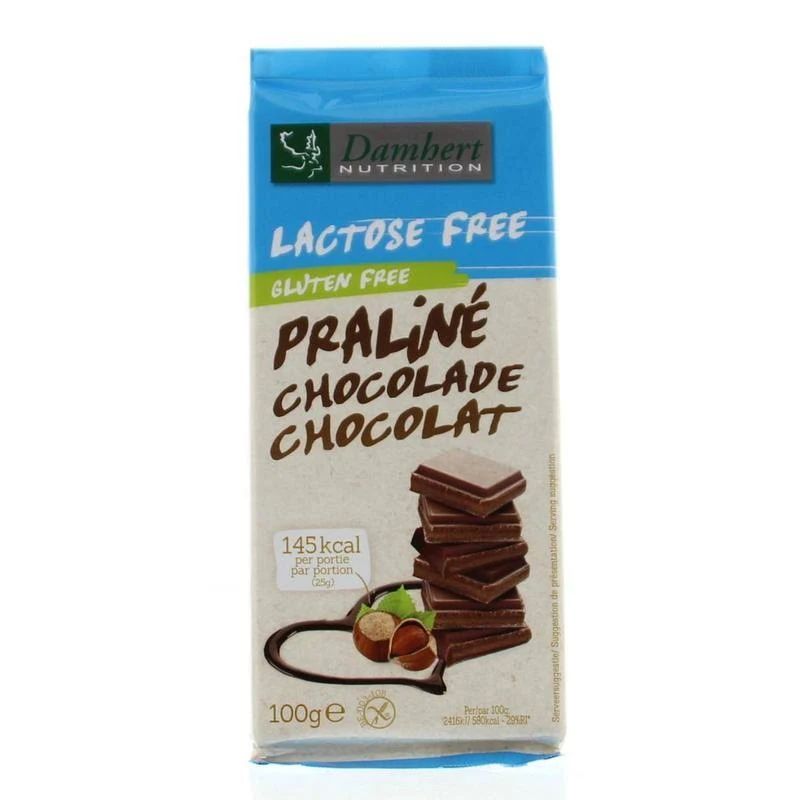 Damhert Lactose Free Chocolate Bar Praline Gluten Free