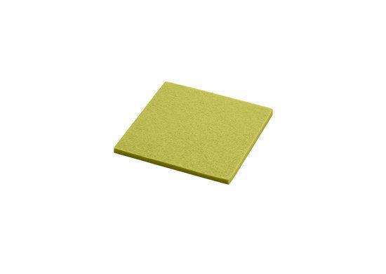 Daff Onderzetter - Vilt - Vierkant - 10 x 10 cm - Moss mel. - Groen