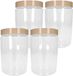Plasticforte Keuken Voorraadpot - 4x - bewaarpot - 450 ml - kunststof - oudroze - 7 x 13 cm