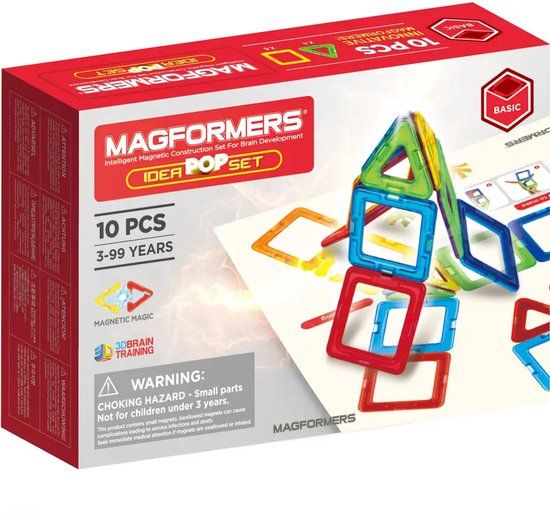 MAGFORMERS magnetisch bouwspeelgoed Idea Pop Set 10-delig kleurrijk.